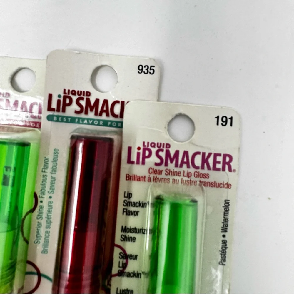 3 Bonne Bell Lip Smacker Liquid Gloss 2 Watermelon 1 Red Velvet Cake #935 & #191